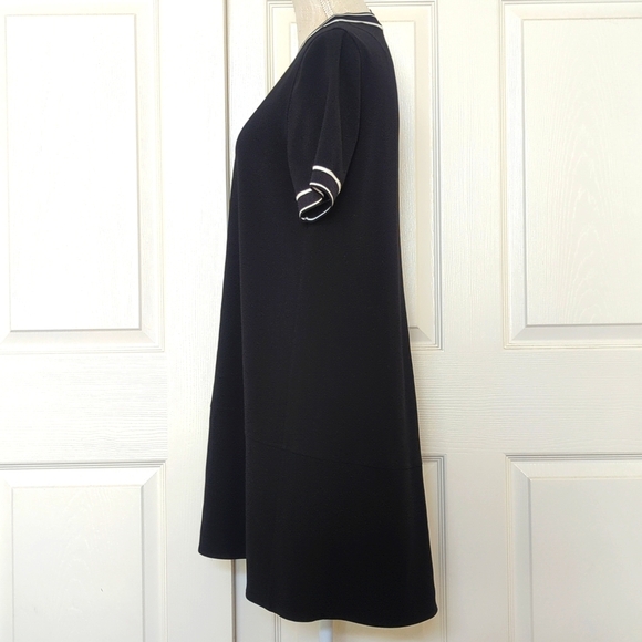 Rag & Bone Thatch Black Crêpe Relaxed Short Sleeve Dress - Picture 6 of 9